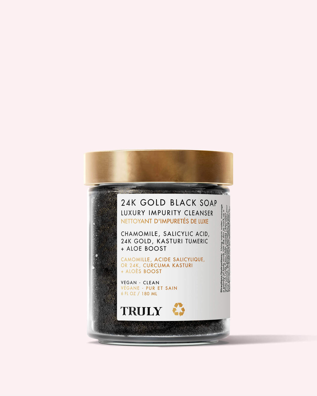 24K Gold Black Soap Luxury Impurity Cleanser - Truly