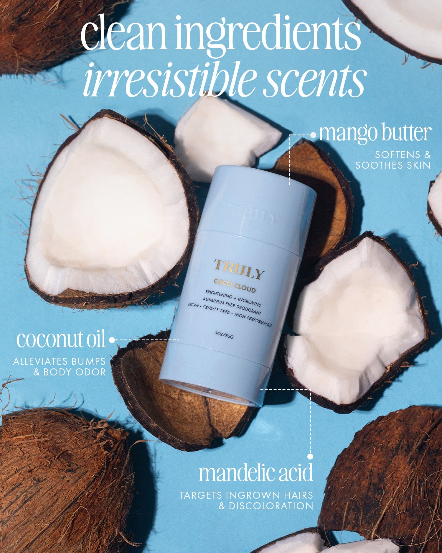 Coco Cloud Ingrown Prevention and Brightening Deodorant - Truly